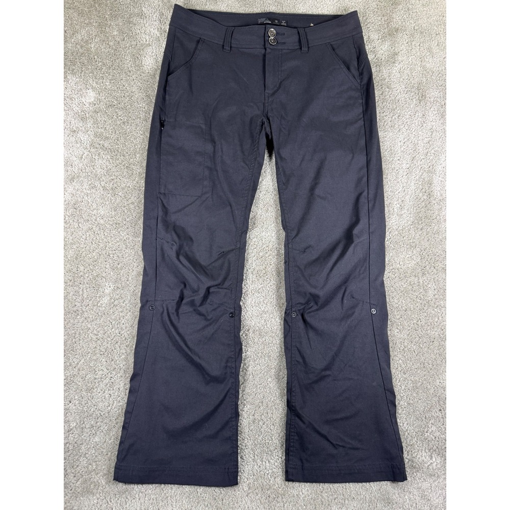 Prana Halle Pants Womens 10 Short Inseam Charcoal Grey Roll Up Hiking Outdoor